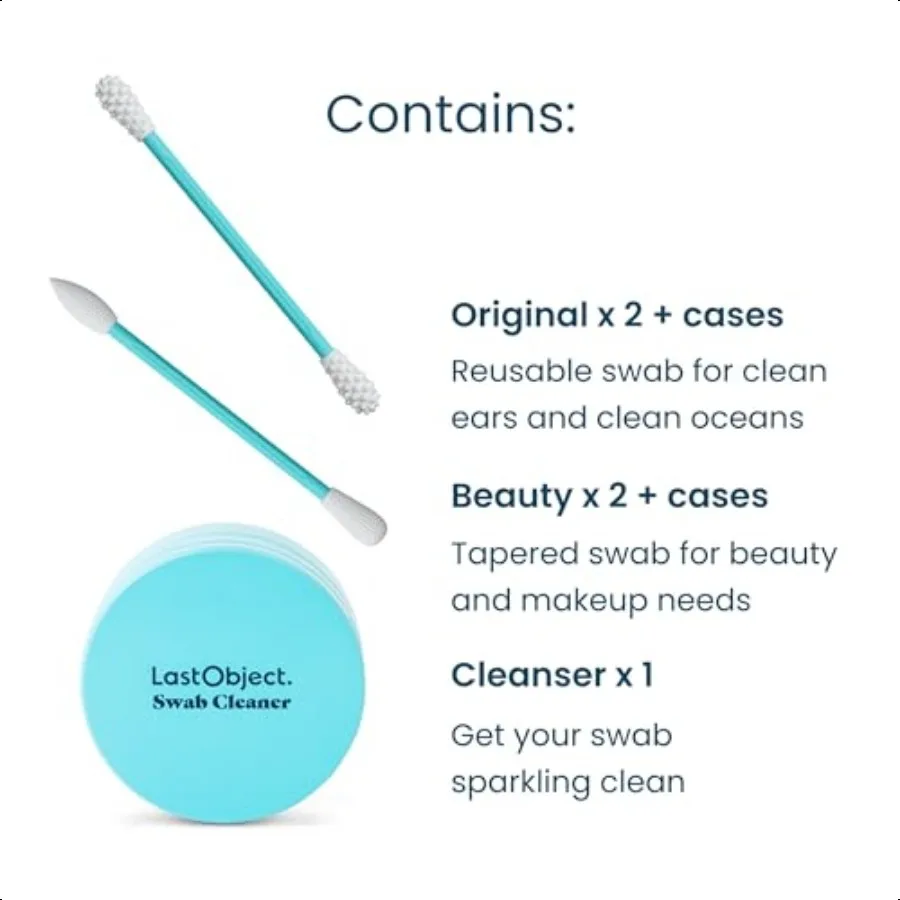 Kit de mélange LastSwab L'alternative durable et sanitaire aux pointes Q à usage unique Zero Waste et facile à nettoyer 2 LastSwab Original