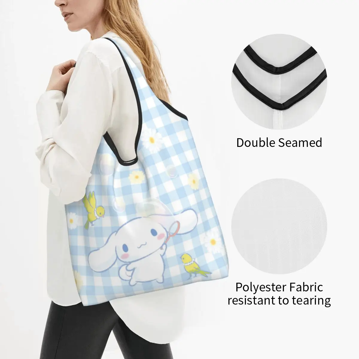 Sanrio Cinnamaroll Boodschappentas Grote Recycle Opvouwbare Boodschappentas Eco Lichtgewicht