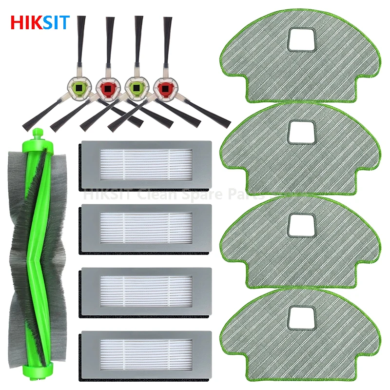 Sikat utama sisi sikat Hepa Filter kain pel aksesoris untuk iRobot Roomba Combo 111 / 113 R113840 Robot penyedot debu bagian