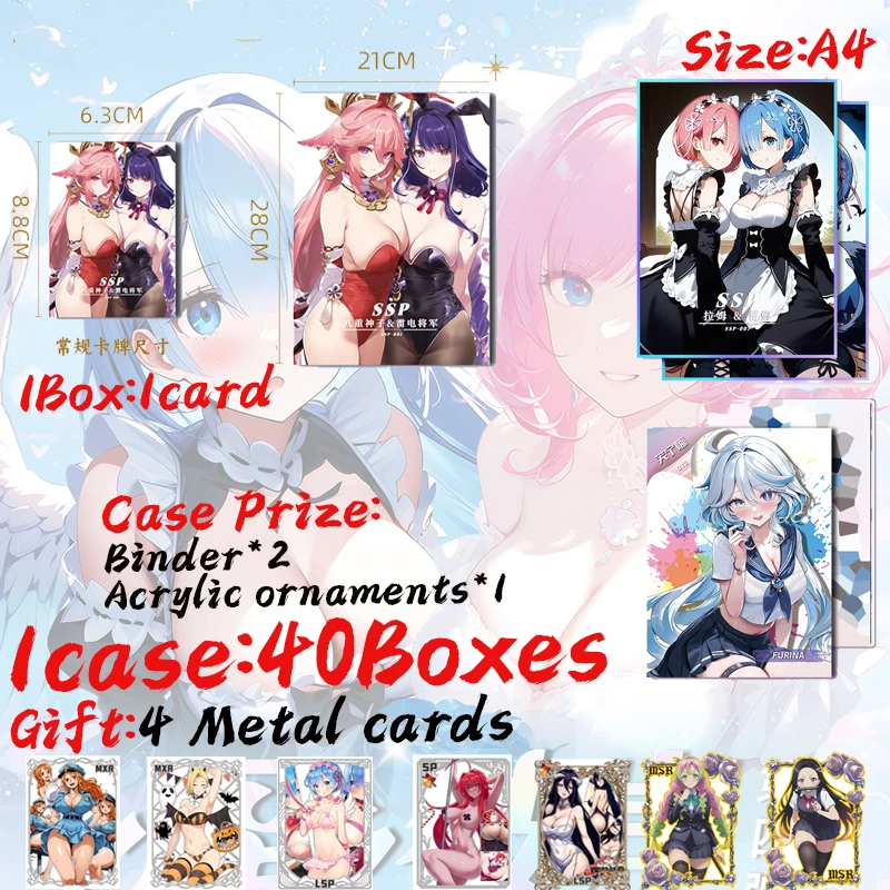 Wholesale Goddess A4 Size Beyond the Stars 4 Collection Board Hobby Game Card Waifu Doujin Booster Box Spicy Art Card Toy Gifts