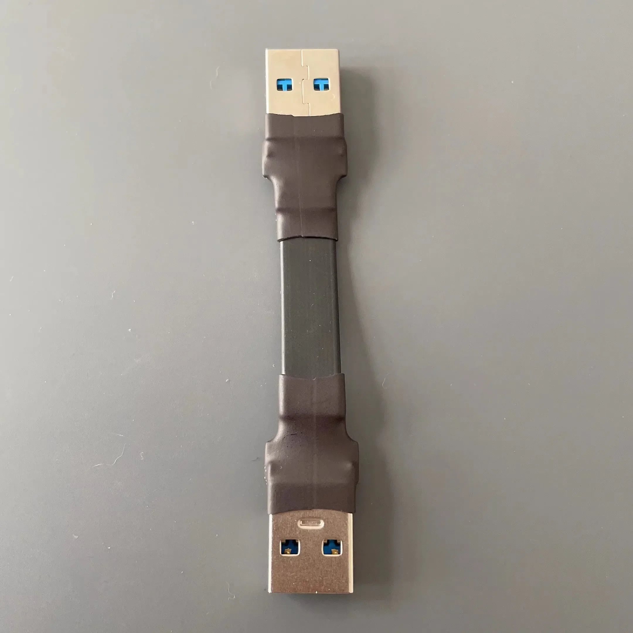 ADT Niestandardowy płaski elastyczny przedłużacz USB 3.0 A męski na męski Kabel USB 3.0 męski typu A Podwójny przedłużacz z 90 zagięciem — zdjęcie produktu 5