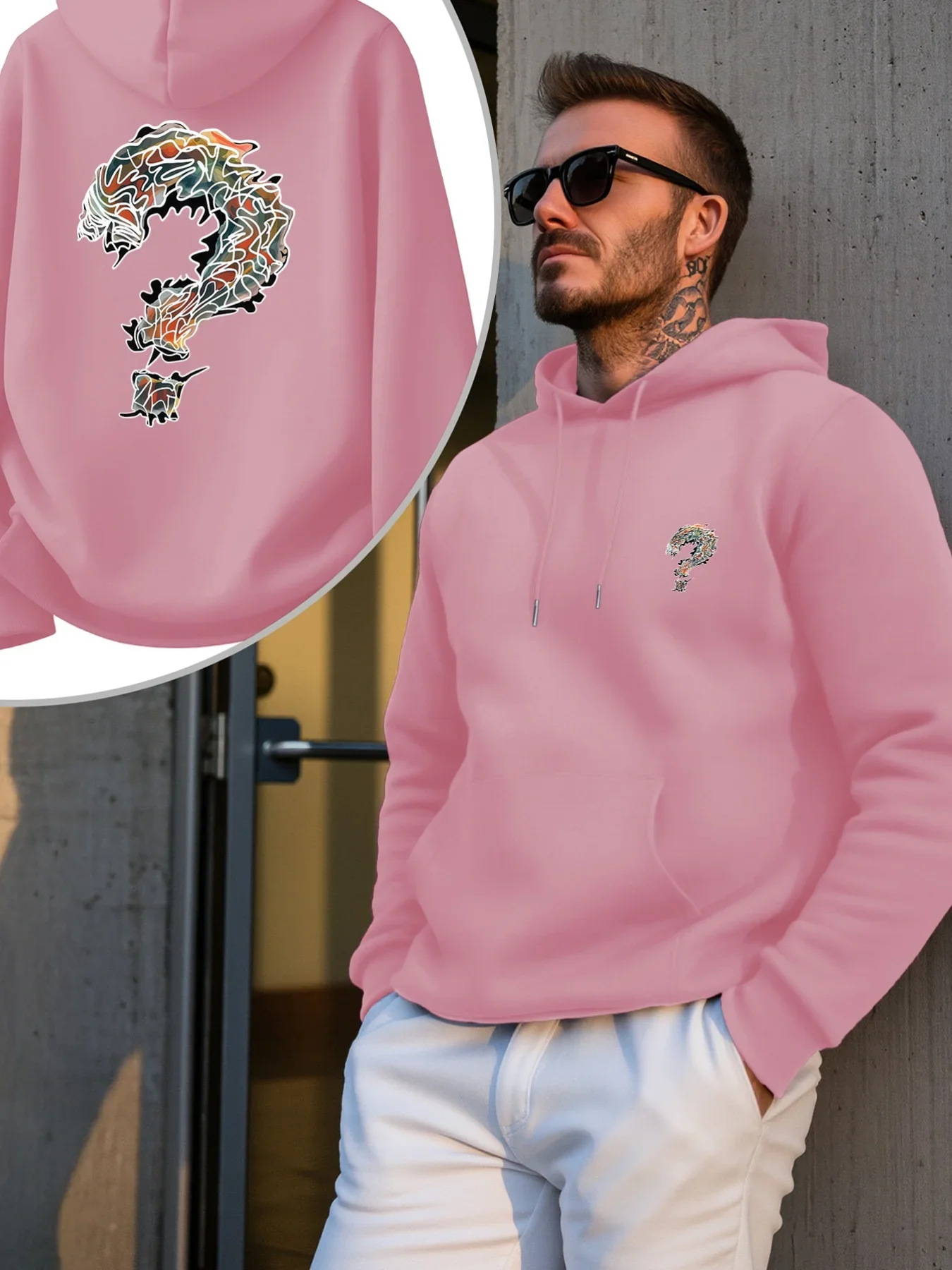 2026 Question Printed Hooded Men Women Hoodies Plus Size Fashion Sweatshirt Harajuku Long Sleeve Unisex Streetwear Tops