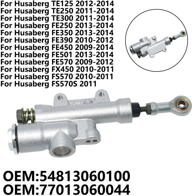 Rear Brake Master Cylinder For Husaberg TE125 TE250 TE300 FE250 FE350 FE390 FE450 FE501 FE570 FX450 FS570 FS570S OEM:54813060100