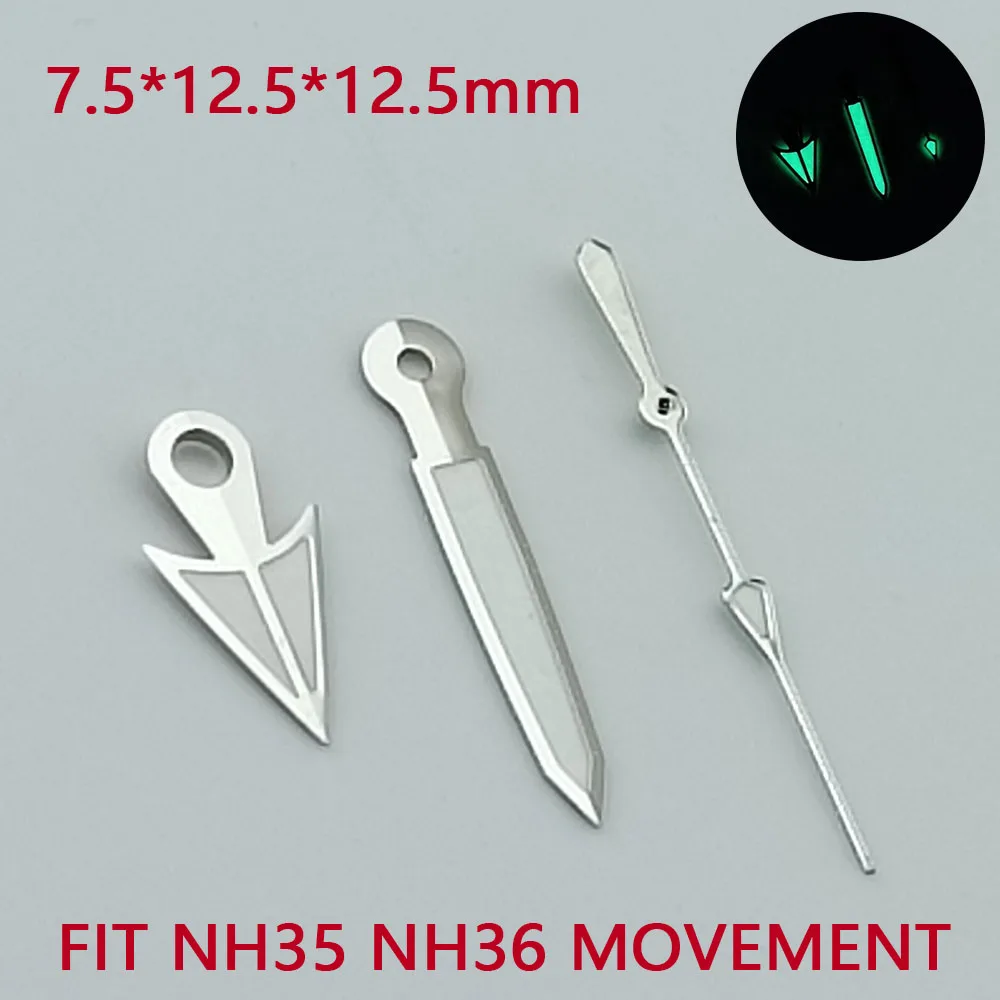 Watch Accessories Pointer NH35 NH36 sport watch Hands Green Super Luminous Suitable For NH35 NH36 Movement