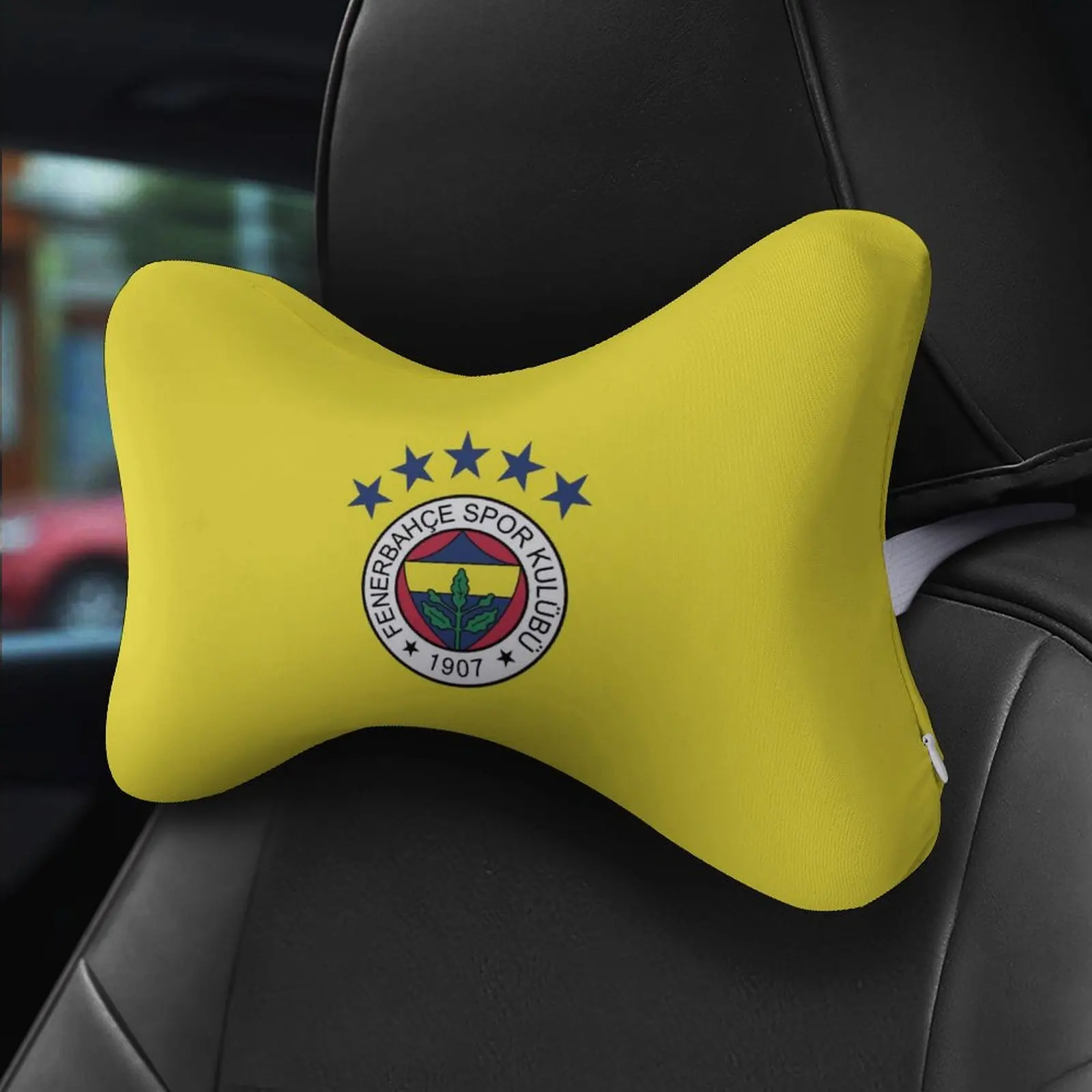 

Turkey Fenerbahçe S.K. Car Neck Pillow Memory Foam Seat Headrest Pillows Rest Travel Portable Cute Vertebra Relax Decoration