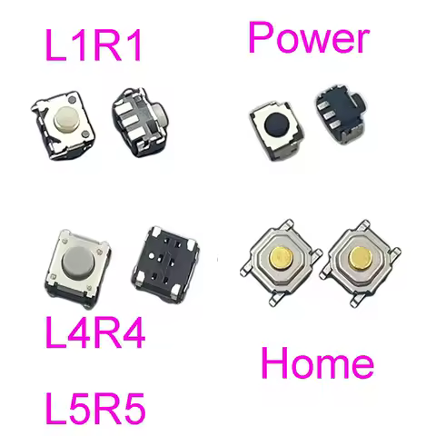 5PCS Home &amp;L1 R1 Micro Switch Button &amp; L4 R4 L5 R5 Buttons &amp; Power Micro Switch Button For Steam Deck Console Repair Part