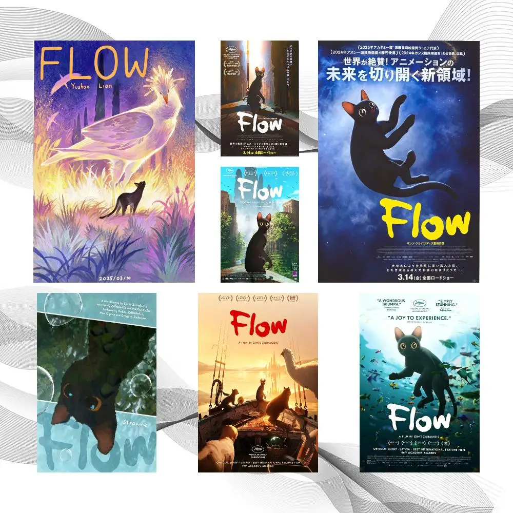 Music Band Famous Iconic FLOW Poster Peel And Stick Wall Art Self Adhesive PP Waterproof Wall Decor Living Room Bedroom Gift