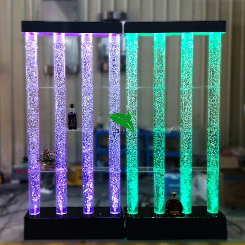 

Custom, Remote control 16 RGB LED color changing waterproof acrylic glow bar furniture illuminated wine display cabinet