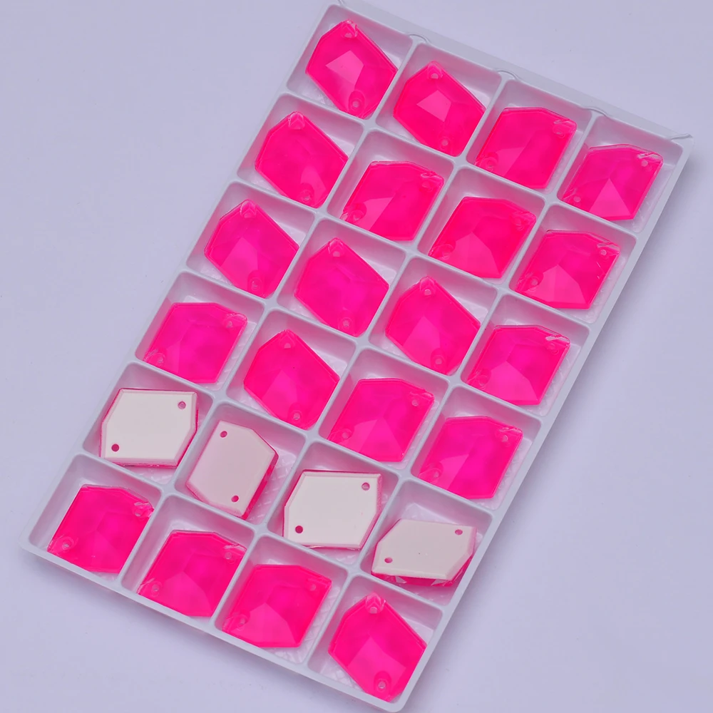 PUBRILEX Neon Cosmic Flatback Strasssteine zum Aufnähen, Glasperlen für DIY-Nähprojekte, Kristalle für Handarbeiten und Kleidungsdekoration – Detail 16