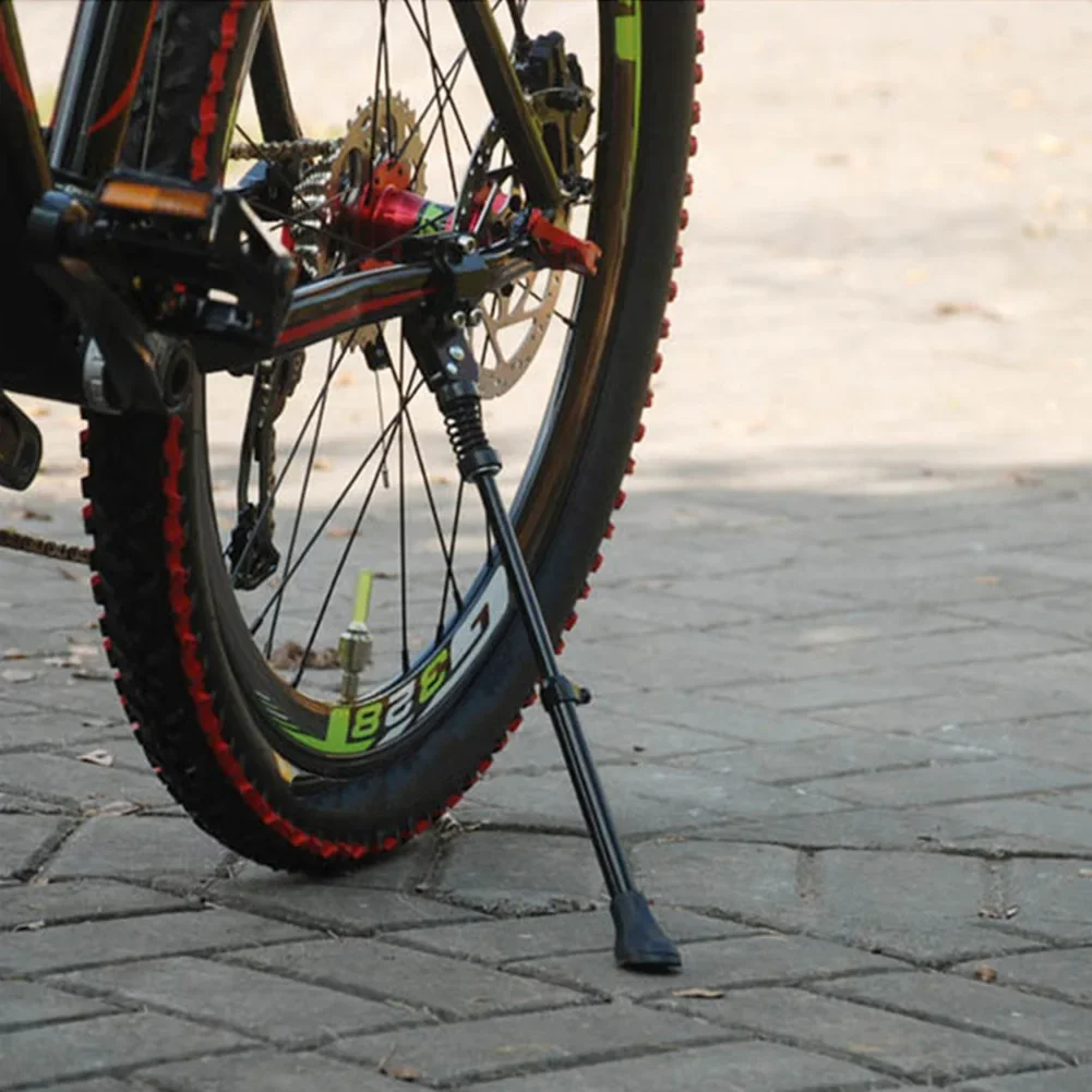 Caballete de aleación de aluminio ajustable para bicicleta, accesorio de repuesto lateral para ciclismo de 16, 20, 24 y 26 pulgadas