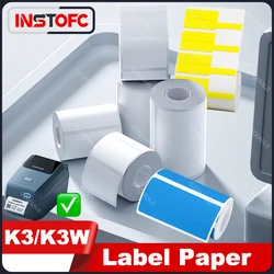 Thermal Label Paper for Niimbot K3/K3W Printer Clothing Tag Commodity Price Food Stickers Barcode Adhesive Printing Colorful