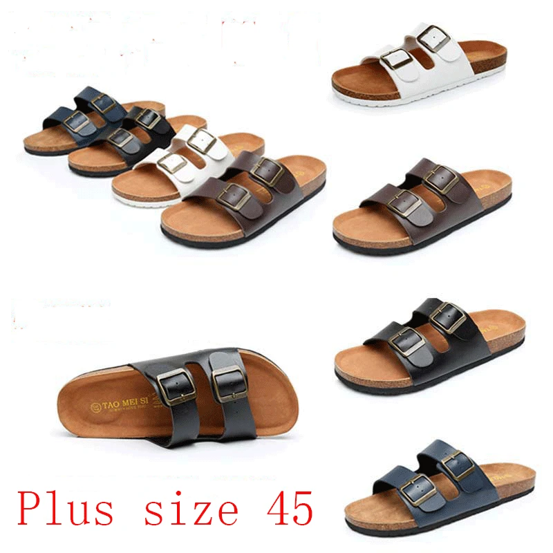 

New Product Men's Summer Cork Slippers for Casual Couples Beach Half Slippers Sandals Classic Cork Footbed Slippers Beach