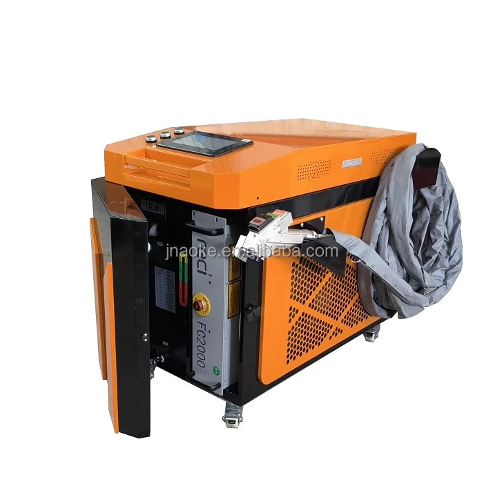 

Reci 1500w 2kw 3kw Raycus MAX Portable Fiber Laser Paint Coating Stripping Cleaner With Flexible Handheld Gun