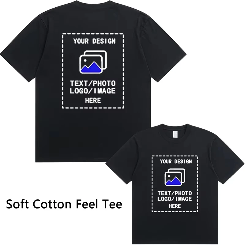 Custom-Made Men's round Neck Short-Sleeved Cotton T-Shirts for Team Gatherings Gyms Sports Personalized Tee Shirts