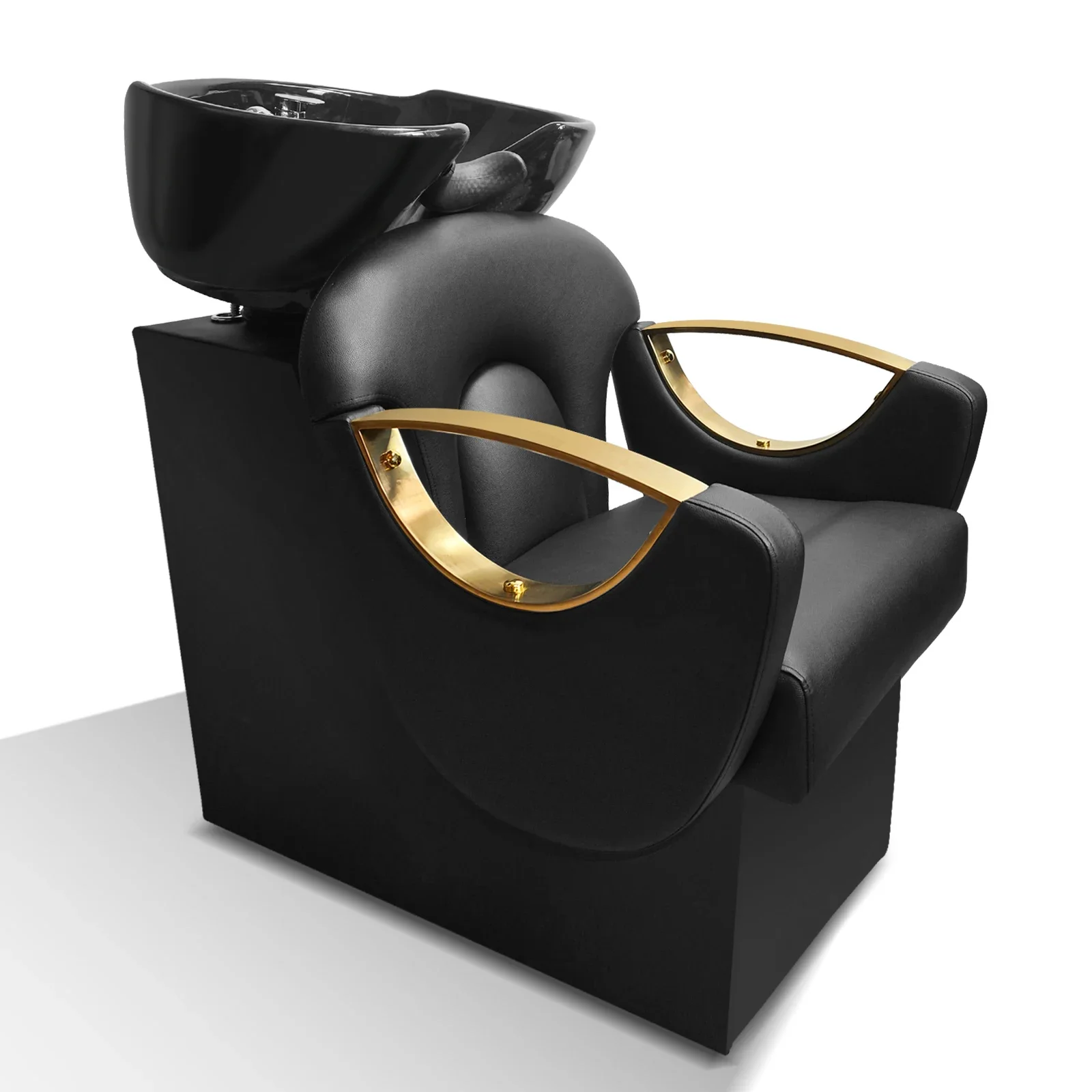2026 Gold and Black Salon Shampoo Chair Popular Design for Hair Salons and Barber Shops on Sale for Wholesalers and Distributors