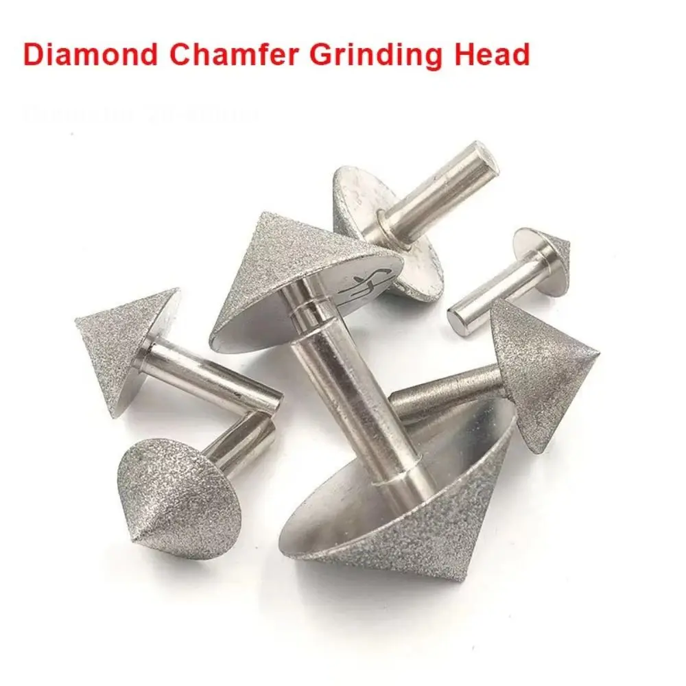 

Multi functional Diamond Grinding Head 20-60mm Cone Chamfering Tool 90 degree Wear Resistant Drill Bits