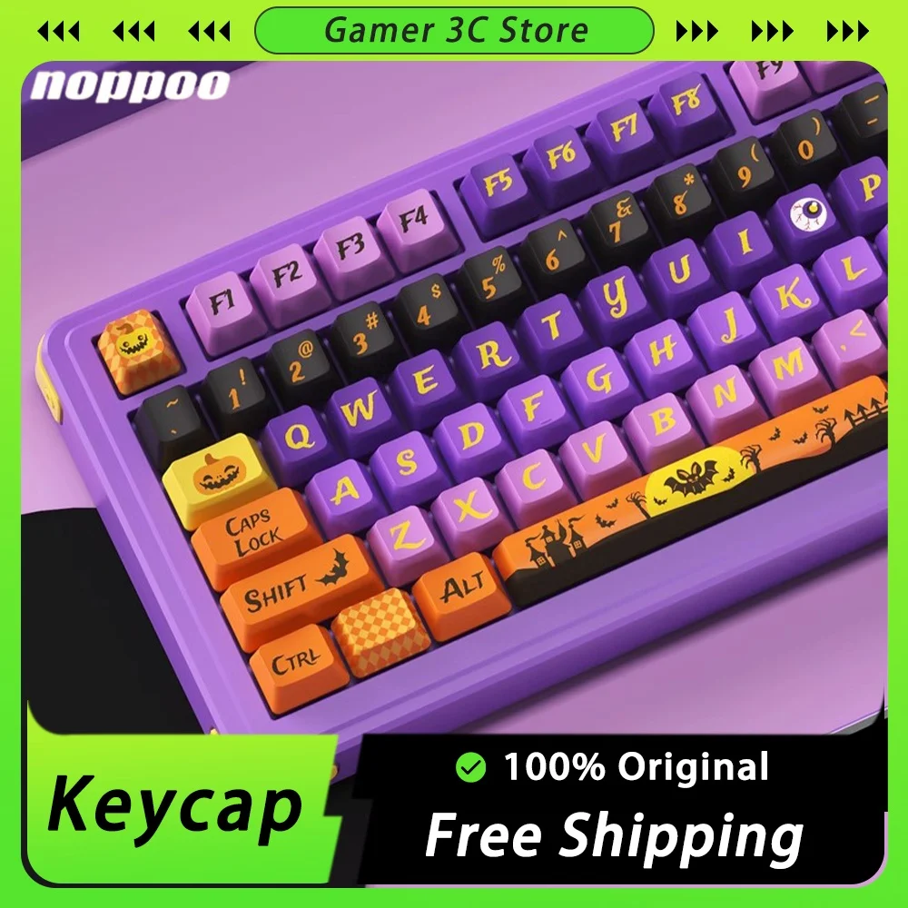 Noppo Halloween Horror Night Keycaps Hot Sublimation PBT Keycaps Original Factory Office Games Mechanical Keyboard Keycap Custom