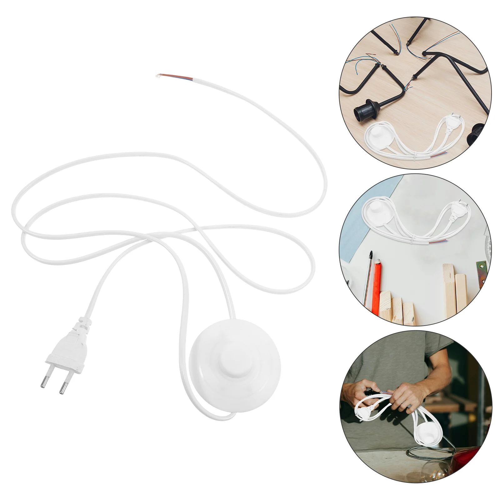 

1.8M Floor Lamp Foot Electrical Cord Light Cable Pedal Plug Energy Efficient Home Office Bedroom Use Cord For Lighting
