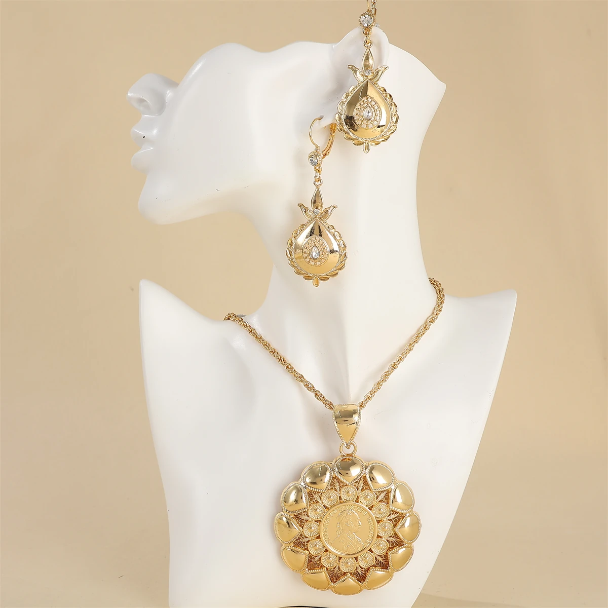Moroccan Fashion Earrings Gold Color Earrings For Women Arab Bride Earrings Jewelry Gift