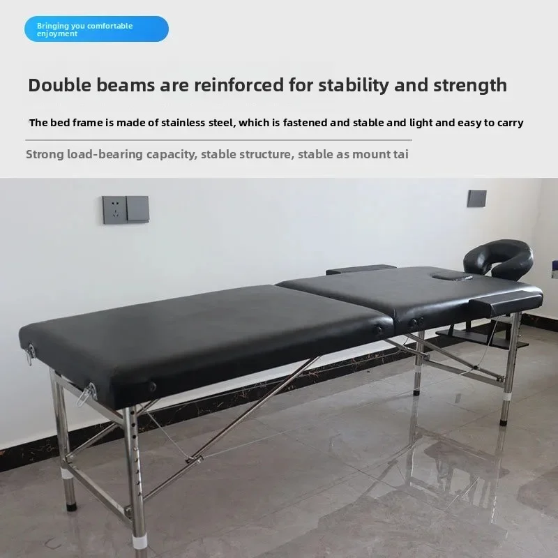 Portable Multifunctional Massage Bed Folding Therapy Bed for Home Spa Beauty Back Check Wellness Use Spa Bed Lash Bed Tattoo Bed