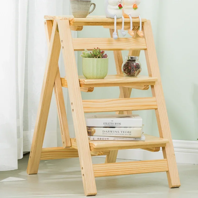 

Multi-Function Ladder Folding Thick Chair Indoor Dual-use Climbing Simple Balcony Plant Stand Stylish Home Access Ladder