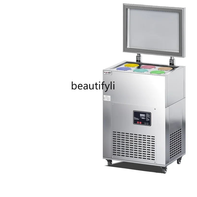 A61 ستة برميل الحلوى ندفة الثلج حلق صانع الثلج صانع الثلج آلة جليد التجارية التجارية