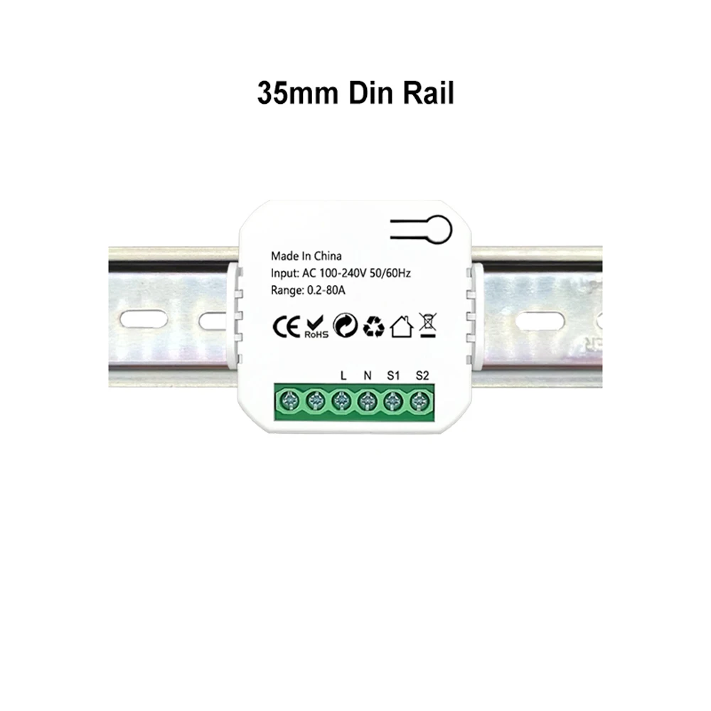 Tuya WiFi/ZigBee licznik energii 80A bieżący transformator KWh Monitor zasilania Monitor energii elektrycznej z Alexa Google Home