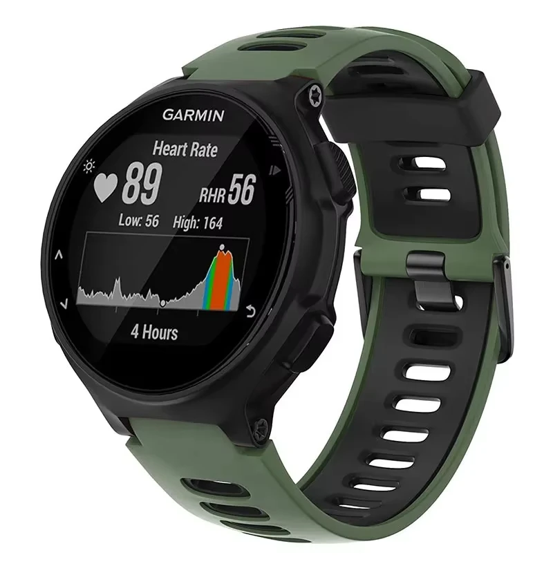 Pasek do Garmin Forerunner 220 230 235 735XT 735 620 630 miękki silikonowy pasek wymiana inteligentna bransoletka do zegarka Correa