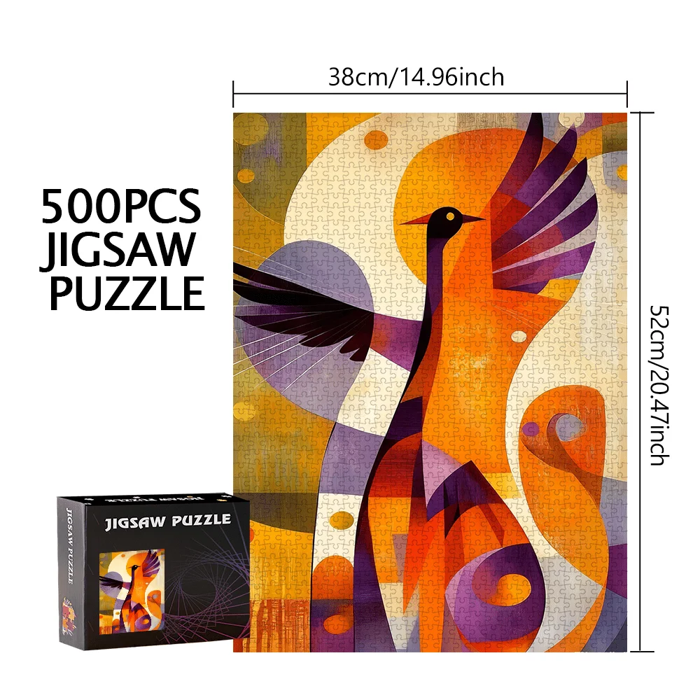 500pcs/1000pcs High-Quality Jigsaw Puzzle | Portable, Intermediate Skill Level, Rectangular Cardboard Puzzle for Birthday, Hal