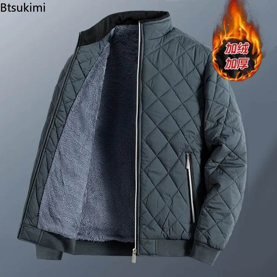 Neue 2024 mode Dicke Warme Varsity Jacke Mantel Männer Windjacke Streetwear Winter Casual Fleece Jacken für Männer Parkas Mäntel