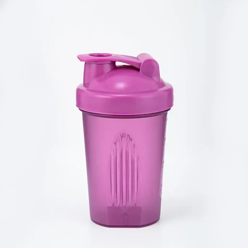 400ML Shaker Bottle Plastic Protein Shakes Bottle with Whisk Leakproof for Powder Protein Shaker Gym Sport Bottle BPA free