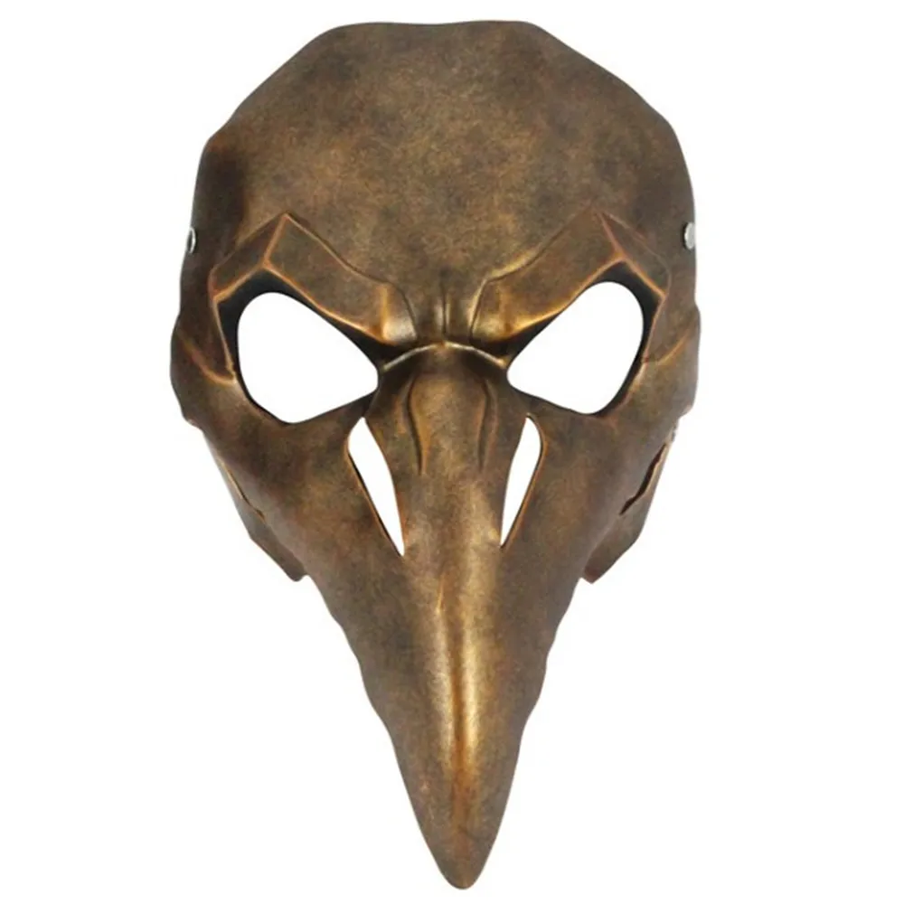 Halloween punk Crow mask, Iron Crow Beak Doctor mask Crow Beak