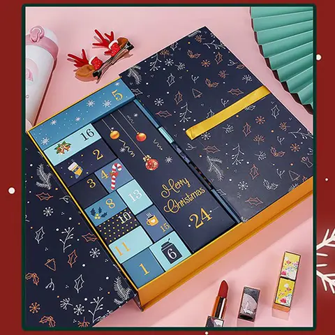 Christmas Fillable Advent Calendar 24 Days Reusable Empty Advent Calendar Creative Countdown Calendar Empty Boxes for Xmas Gifts