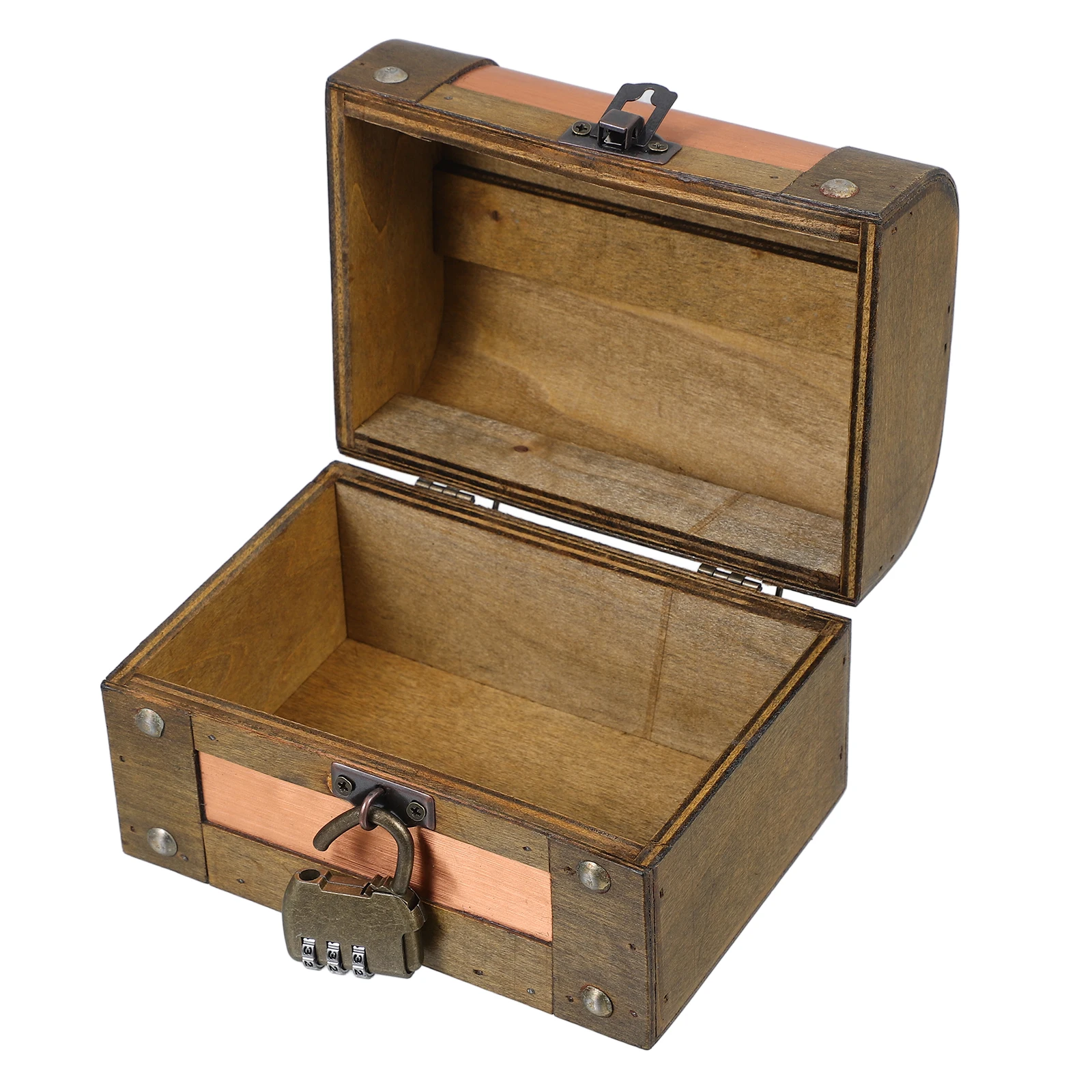 

Retro Wooden Storage Box Vintage Design Jewelry ganizer Small Treasure Chest Keepsake Container Desk Clutter Solution Film Props