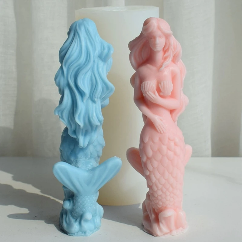 Molde silicone sereias, faça você mesmo, resina epóxi, molde ornamento emplastros velas perfumadas, fácil