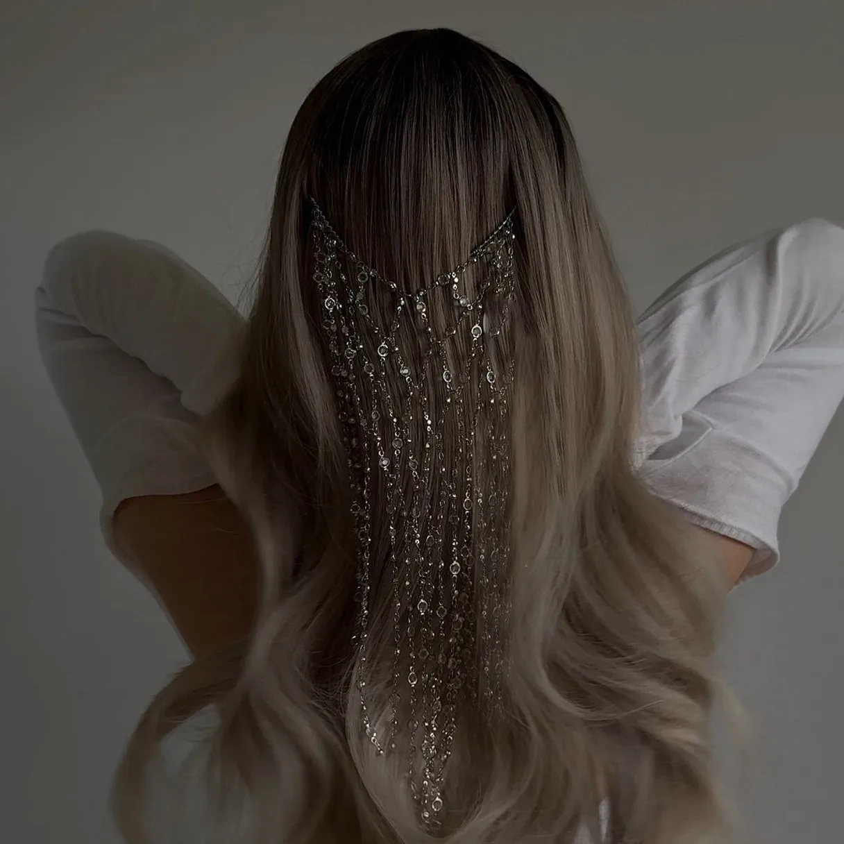 بوهو كريستال رئيس سلسلة رائعة الزفاف الجبين مجوهرات الزفاف الشعر سلسلة حك اكسسوارات للنساء هدايا 2025 #2