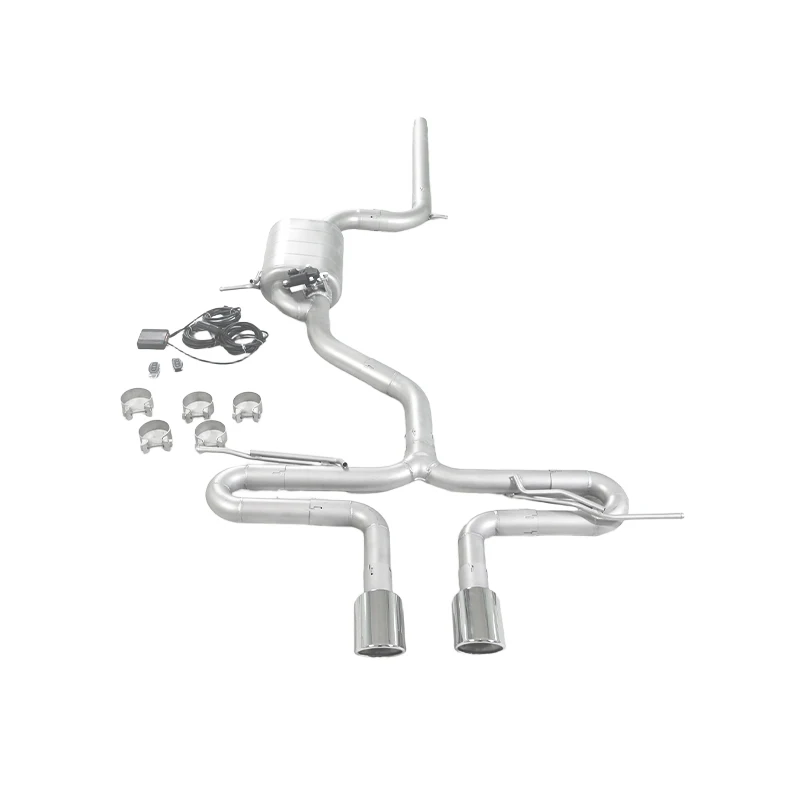 GFC/ suitable for golf 5 1.6L Catback 304 stainless steel with valve performance exhaust pipe matching R32 middle out rear lip