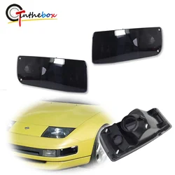 Gtinthebox Smoked / Clear Lens Car Front Bumper Side Marker Light Housing Shells For Nissan 300ZX Z Z32 1990-1996 No Bulb/Socket