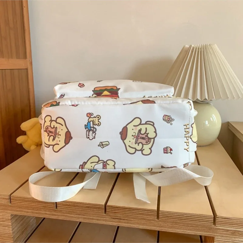 Nowy Sanrioed PomPom Purin Anime śliczny plecak tornistry Student Cartoon Travel torba na ramię o dużej pojemności prezent dla przyjaciela