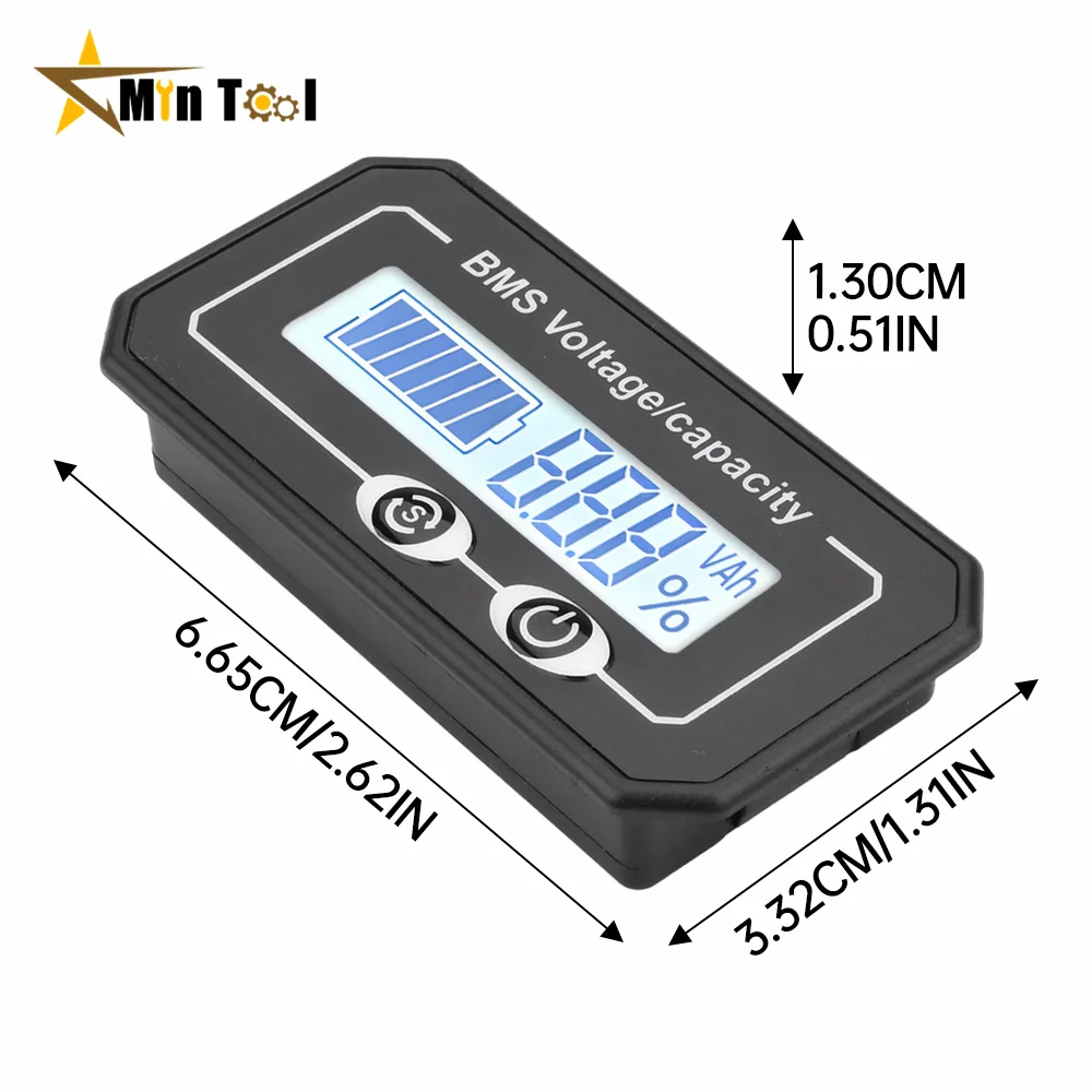 DC 8 ~ 99,9 V litowo-jonowy lifepo4 akumulator kwasowo-ołowiowy Monitor pojemności poziomu woltomierz wskaźnik procentowy do akcesoriów samochodowych