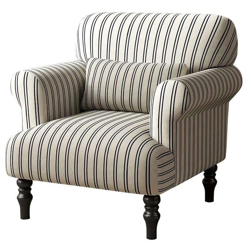 LH sofa chair antique living room B & B hotel retro solid wood chair leisure sofa