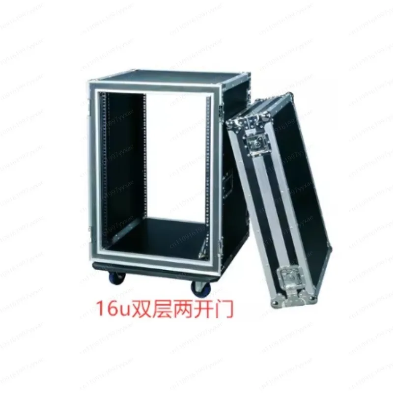 Professional 12U16U Two Doors Air Case , Power Amplifier Air Case Audio Cabinet Mixer , Shockproof Cabinet