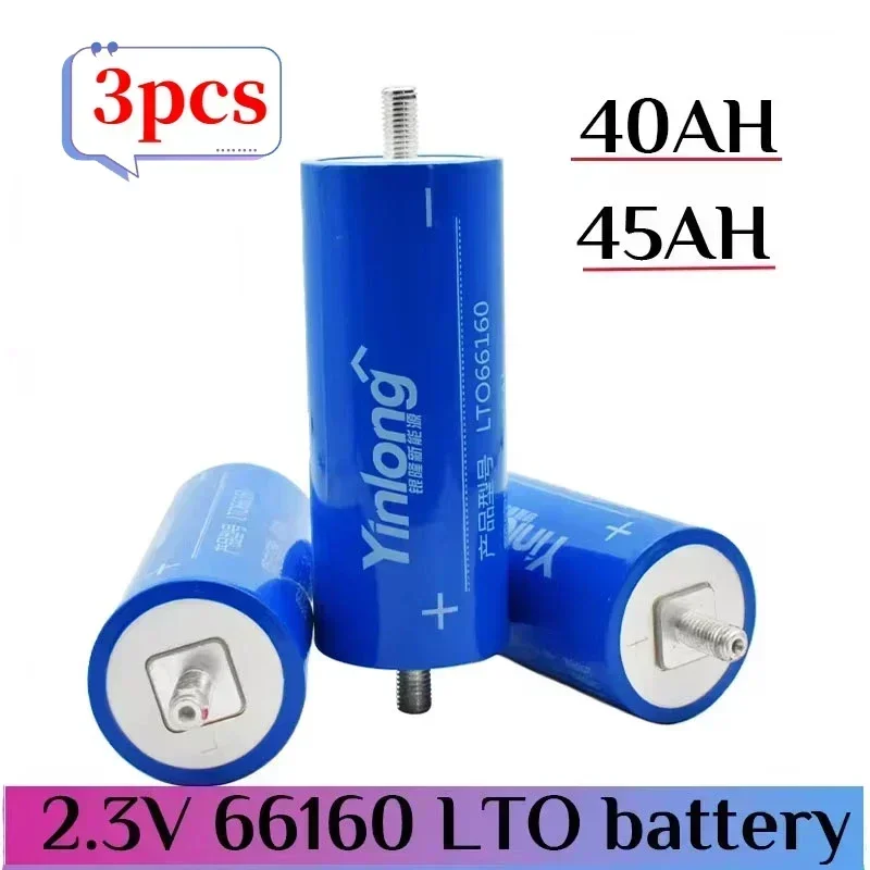 Original 2.3V 40Ah Lithium Titanate Battery Yinlong LTO66160 10C Discharge DIY 12V 24V Low Temperature Resistant Power Batteries