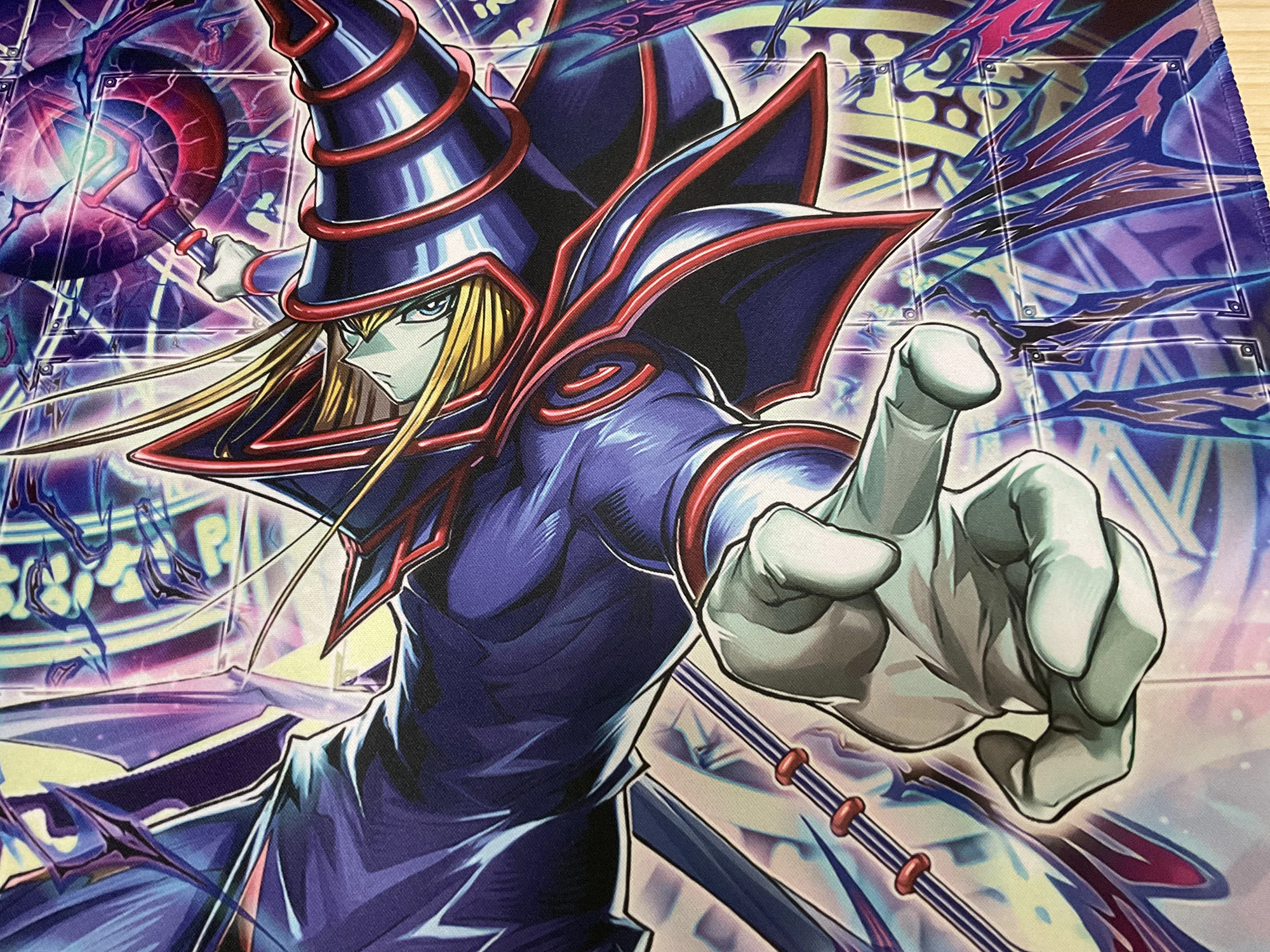 YuGiOh Dark Magician, The Pharaoh's Servant Playmat DIY TCG CCG Board Game Pad Trading Card Game Mat Rubber Mousepad Free Bag