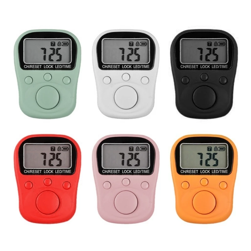 Point Marker Counter LCD Screen Electronic Digital Finger Rings Tally Counter