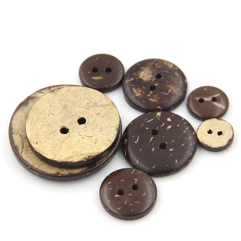 New Products Natural eco-friendly two-hole children\'s clothing 9mm-50mm coconut shell button NK111