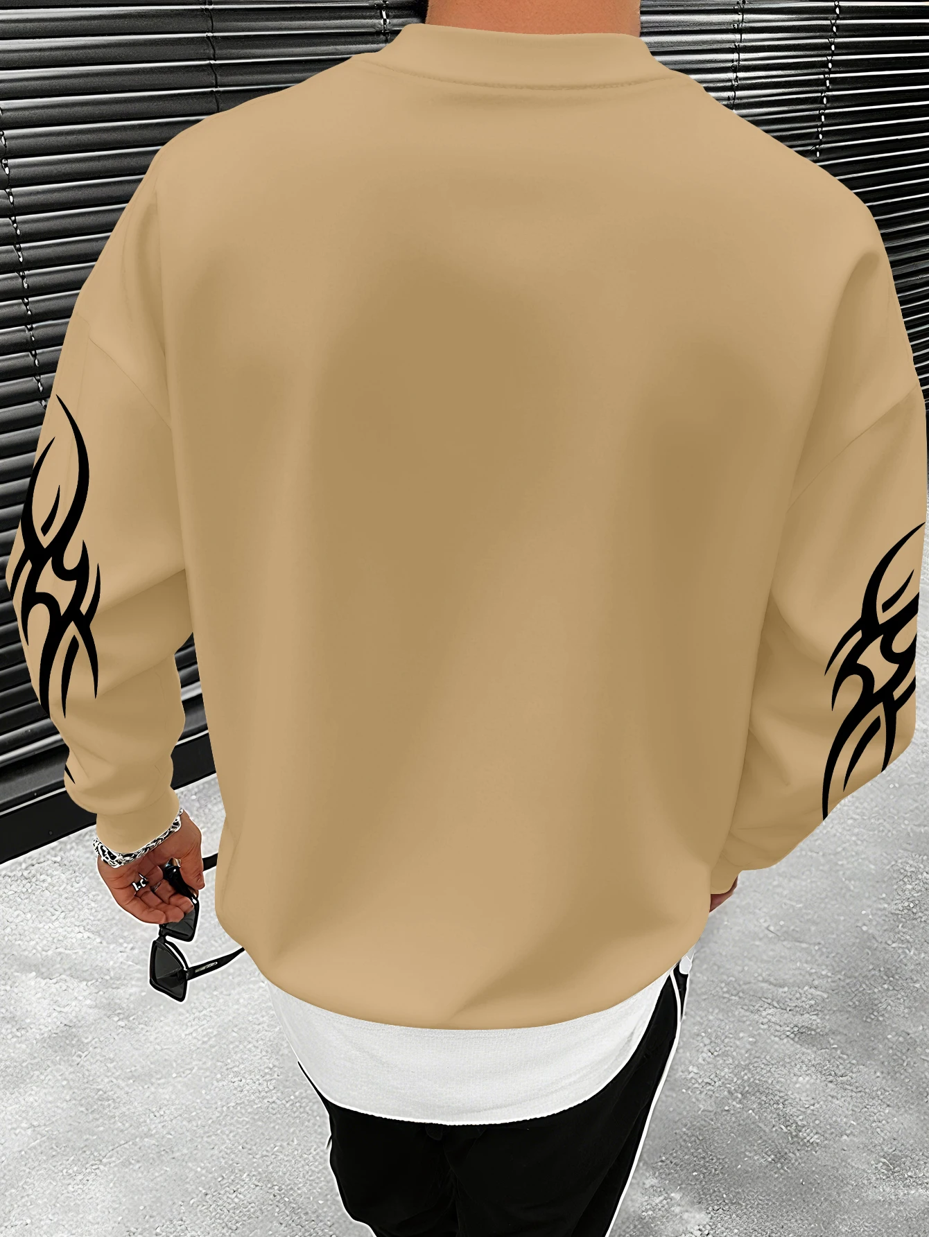 تي شيرت رجالي جديد بأكمام طويلة لربيع وخريف 2025 ملابس رجالية غير رسمية للتزلج على الجليد مطبوع عليها حروف الشارع #2