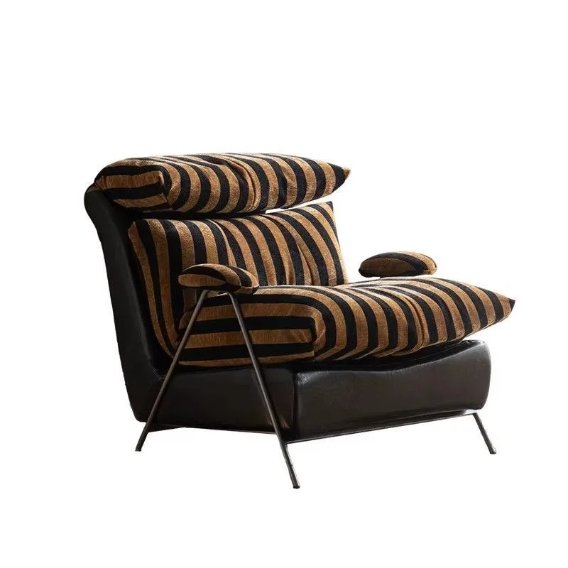 Italian minimalist lazy small sofa designer living room balcony single sofa medieval retro cafe leisure chair