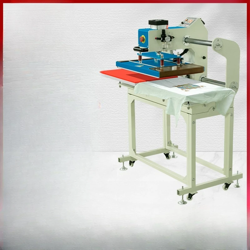 

Pneumatic heat transfer machine Double station clothes T-shirt logo hot stamping Hot heat of sublimation transfer machine