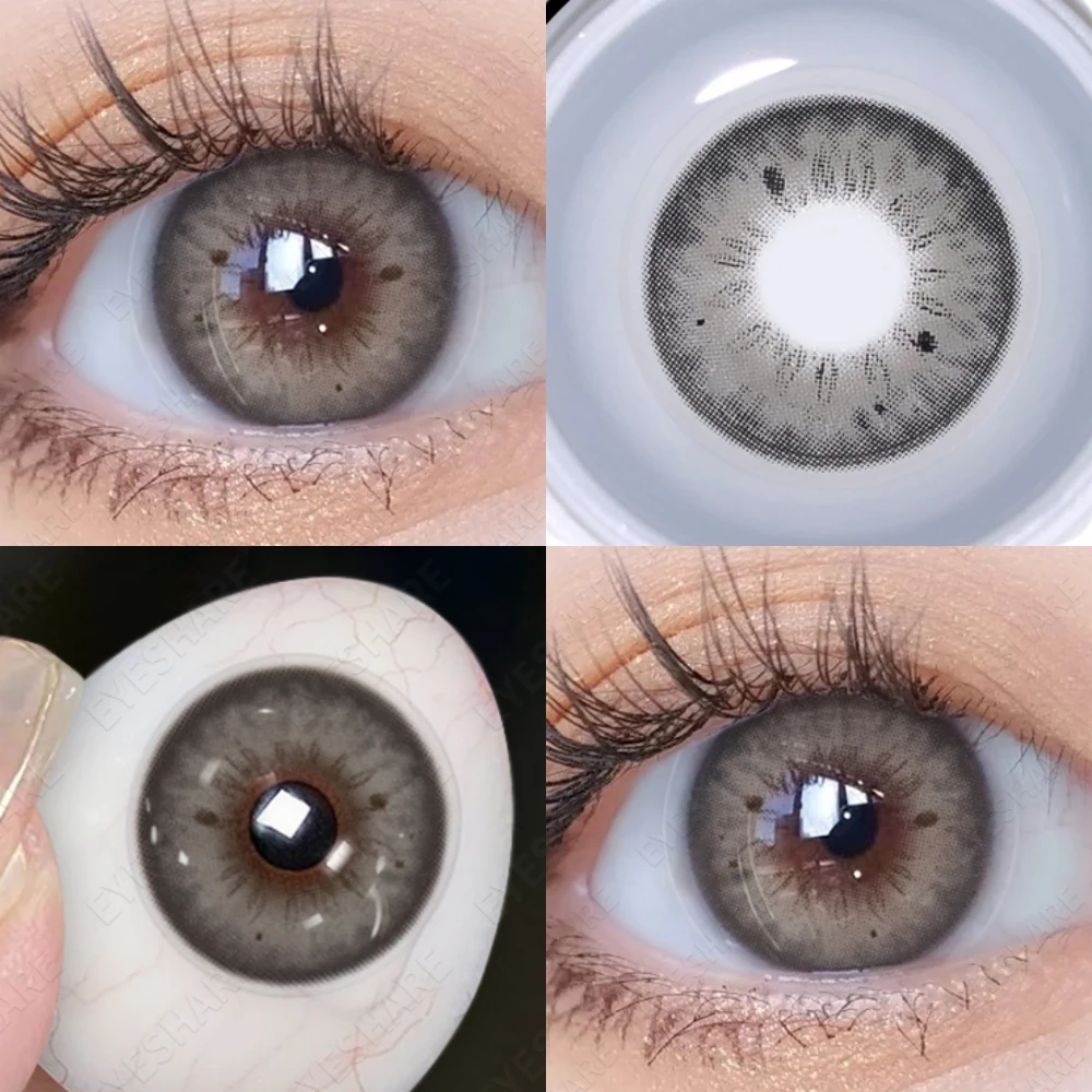 EYESHARE 1Pair Color Contacts Lenses Colored Lens Eyes Natural Blue Eyes Lenses Gray Contacts Lense Yearly Fashion Green Lenses